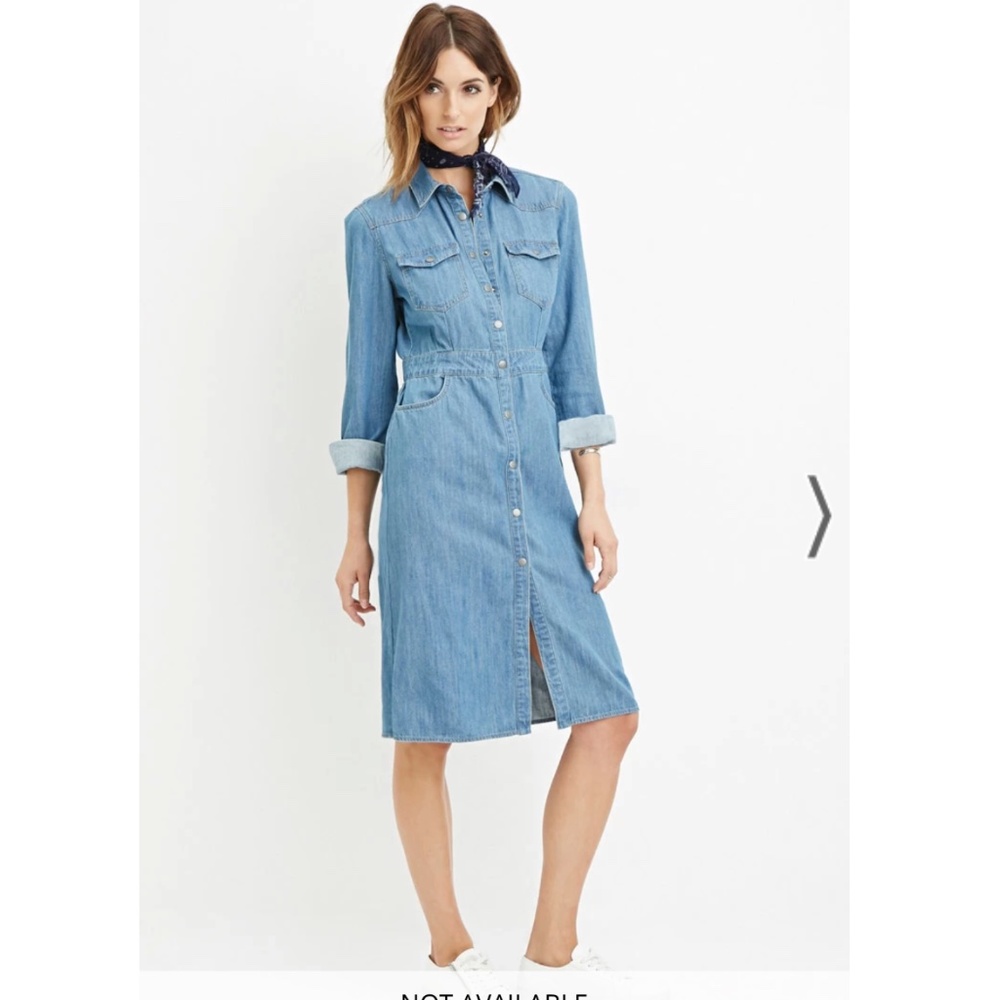 Denim shirt dress
